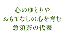 心のゆとりやおもてなしの心を育む急須茶の代表